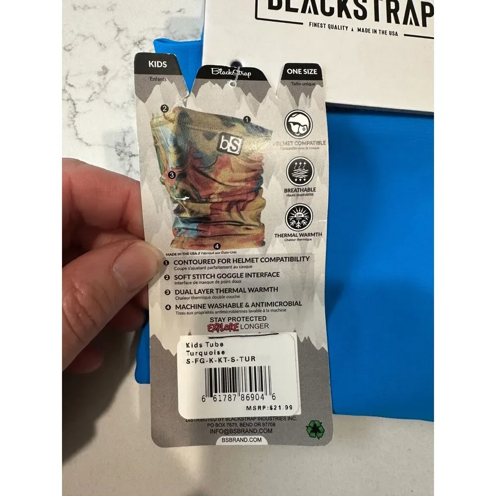 NWT Blackstrap Kids Facegear Neck and Face Tube Blue